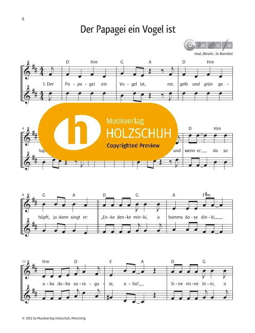 Der Papagei ein Vogel ist